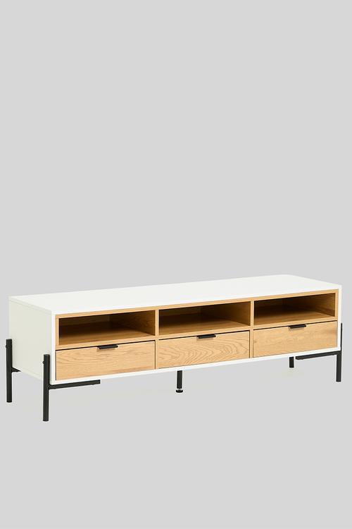 Blakely tv unit - white & natural