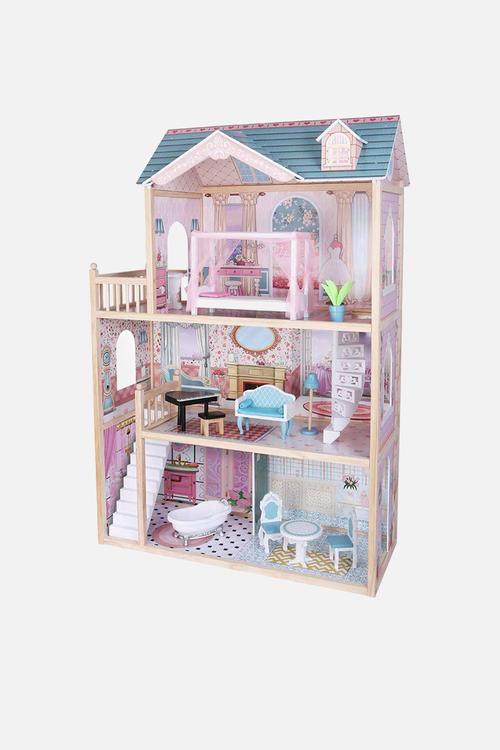 Charlotte doll house & 11 accessories - pink