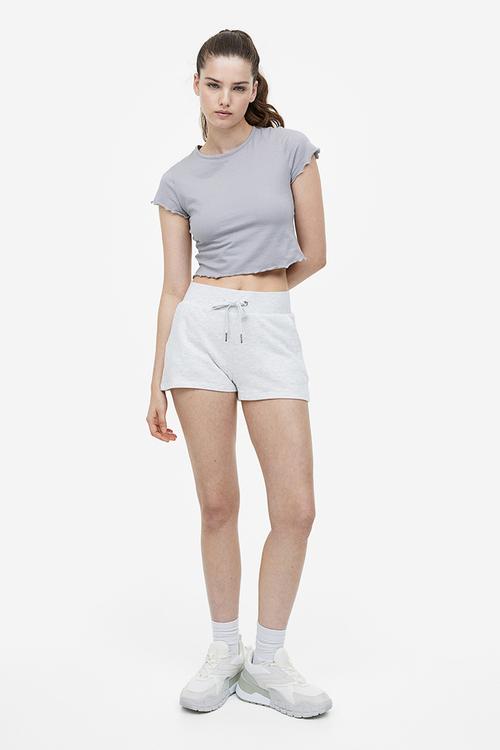 Sweatshorts - light grey marl