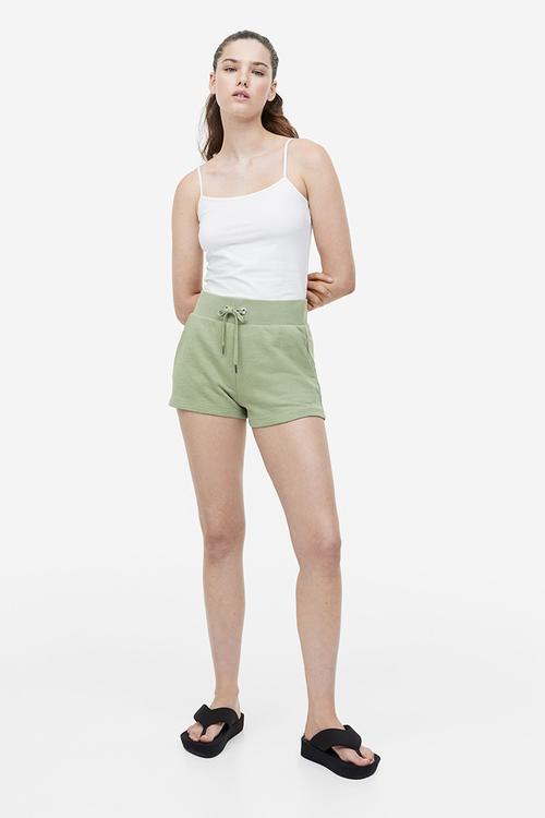 Sweatshorts - light khaki green