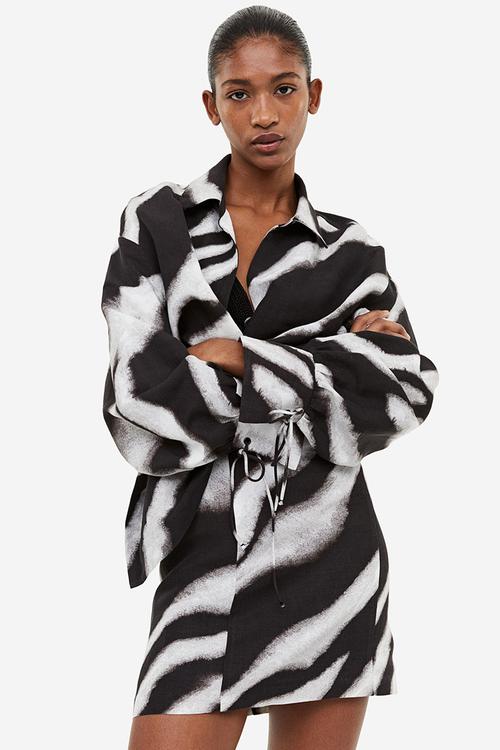 Mini skirt - black/zebra print