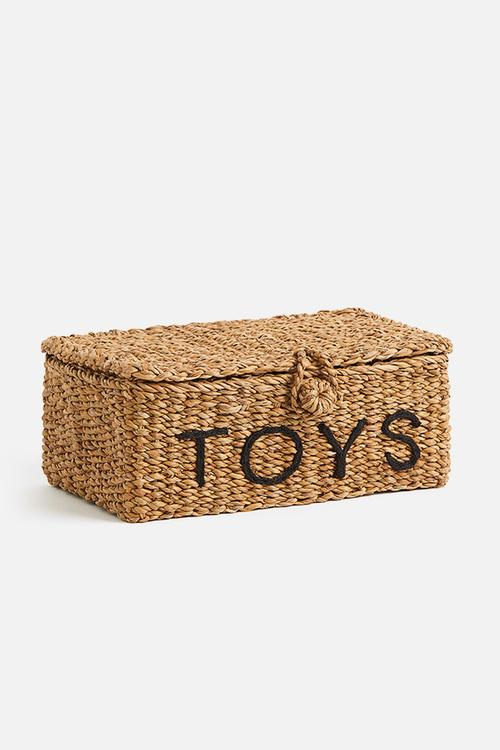 Lidded toy box - beige