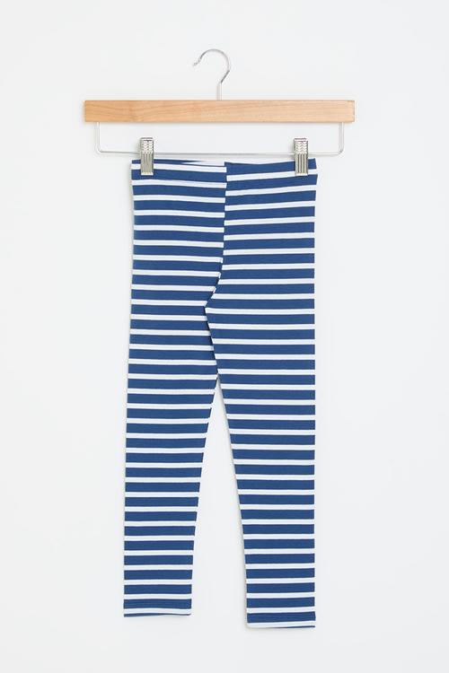 Striped legging - blue/white