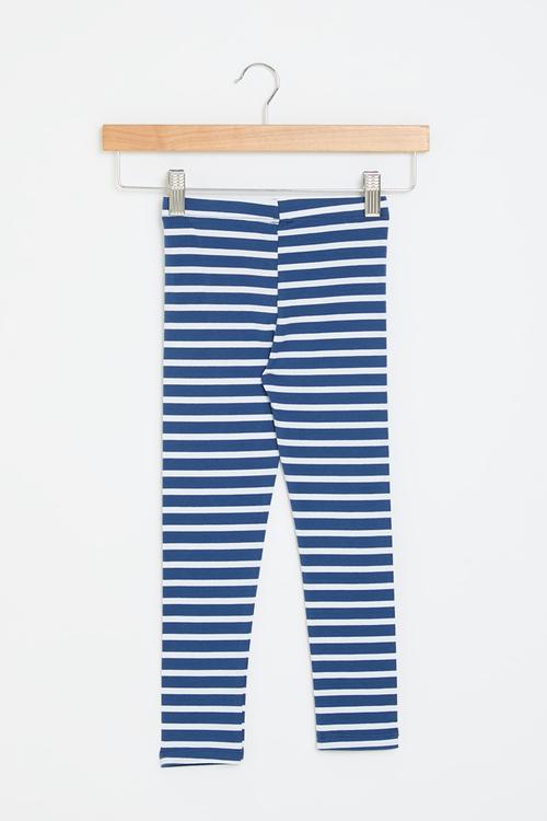 Striped legging - blue/white