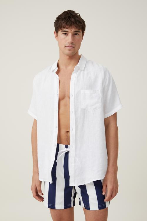 Stretch Swim Short - Navy Resort Stripe 