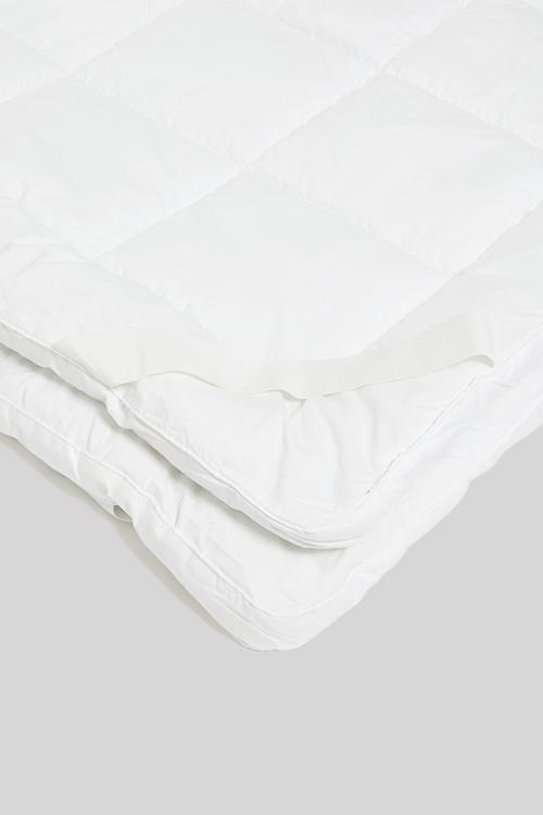 Down Alternative Mattress Topper - Cotton Gusset - white