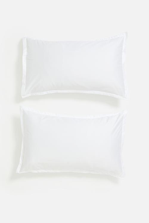 T400 Egyptian cotton oxford pillowcase set - white