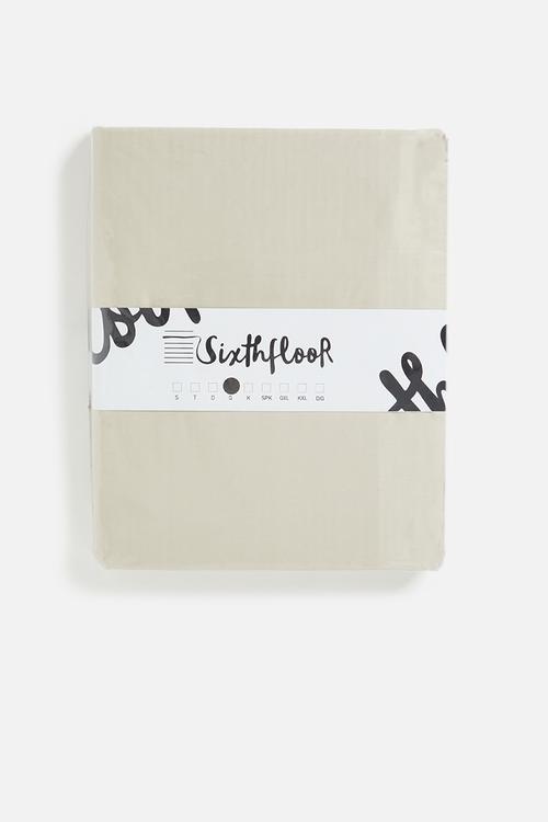 T400 Egyptian cotton fitted sheet - stone 
