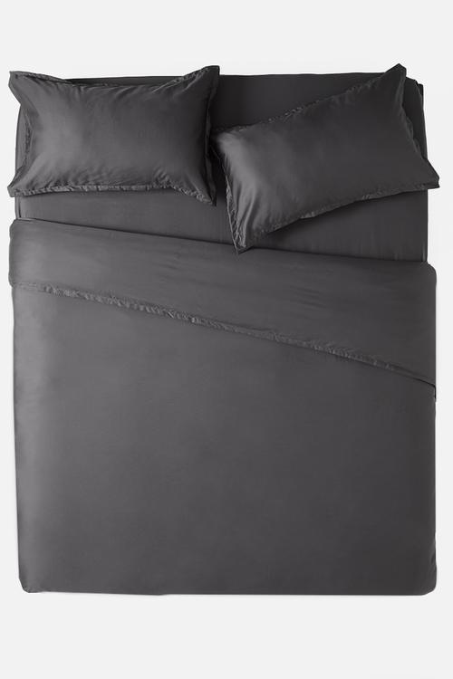 T400 Egyptian cotton oxford duvet cover set - graphite