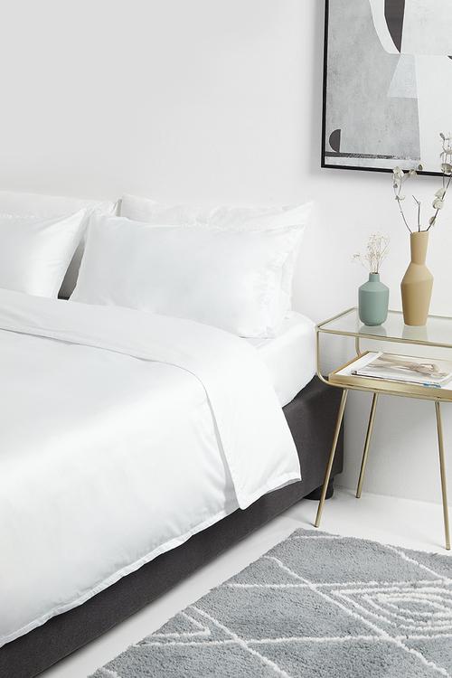 T400 Egyptian cotton oxford duvet cover set - white