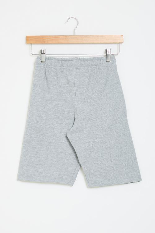 Printed sweat shorts - gun metal