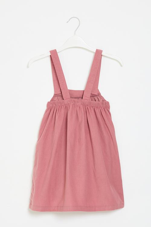 Printed pinafore dress - blush 
