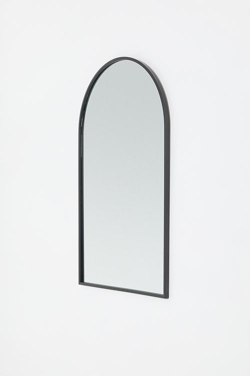 Iron frame arch mirror