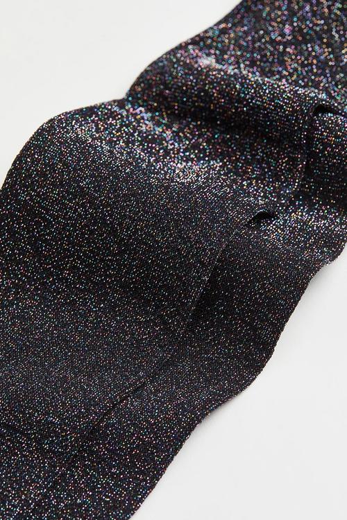 Glittery tights - black