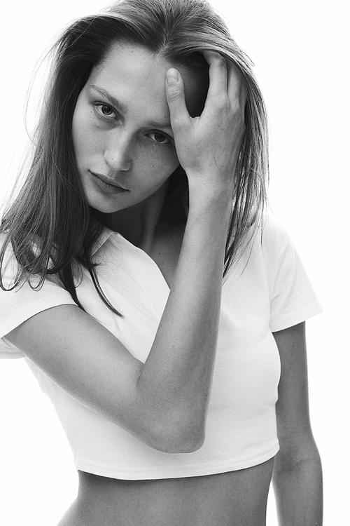 Collared cropped top - white