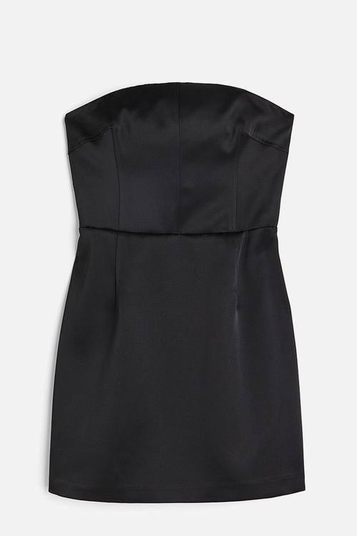 Mini bandeau dress - black
