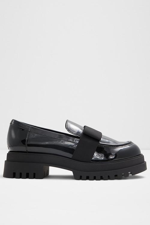 Theatric platform loafer - black
