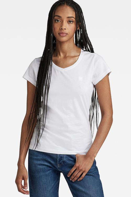 Eyben Slim V-Neck Top 2.0 Wmn - White