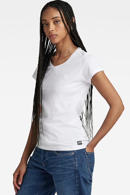 Eyben Slim V-Neck Top 2.0 Wmn - White