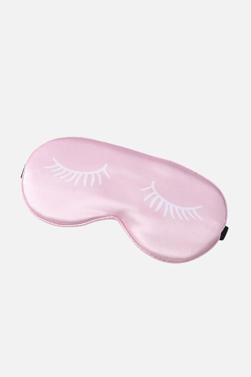 GLAM Beauty - Satin Eye Mask - Eyelash Design - Pink