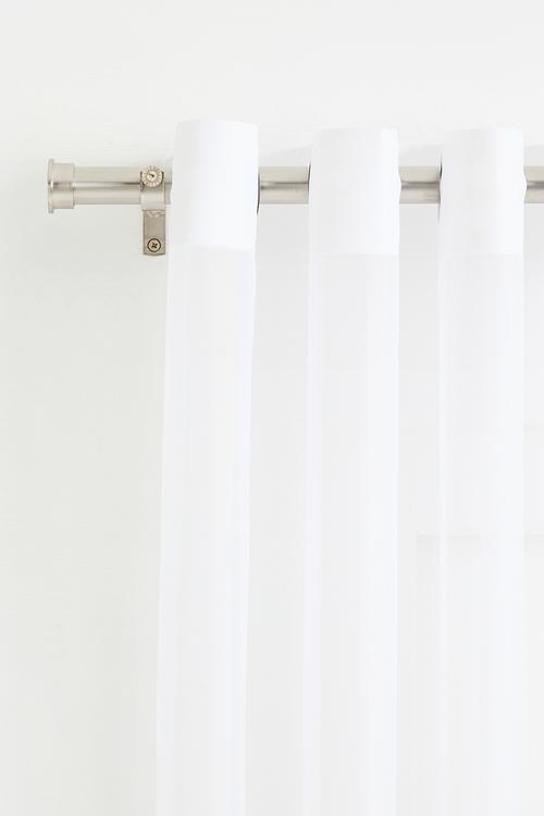 Plain Voile Eyelet twin pack - white