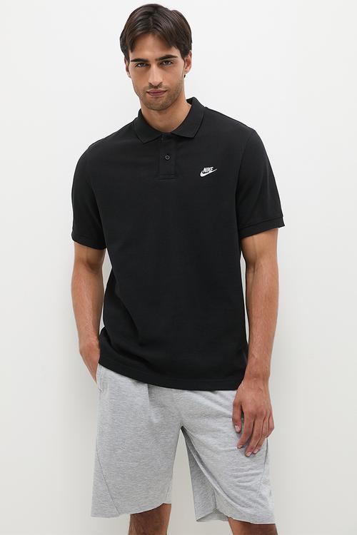 Nike Men's Club Pique Polo - black & white 