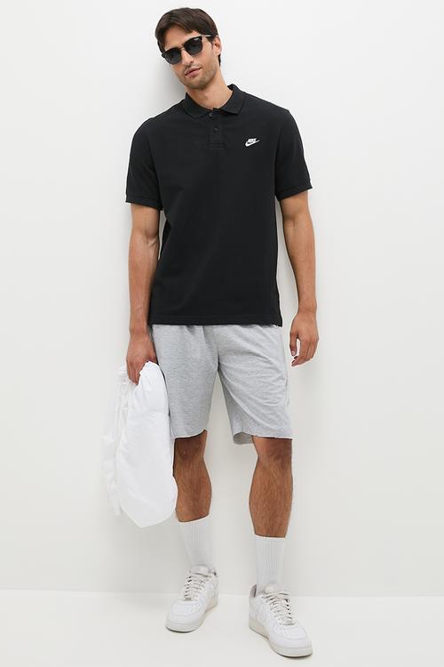 Nike Men's Club Pique Polo - black & white 