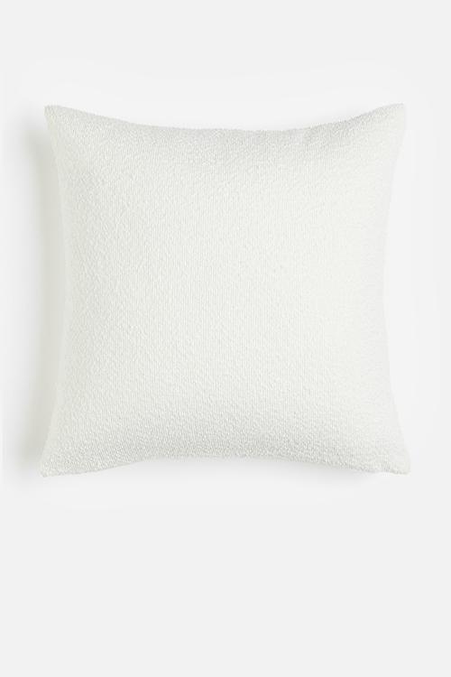 Bouclé cushion cover - white