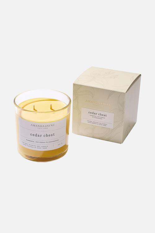 Cedar Chest Double Wick Soy Candle - natural