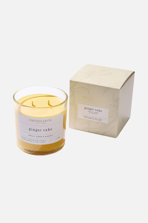 Ginger Cake Double Wick Soy Candle - natural