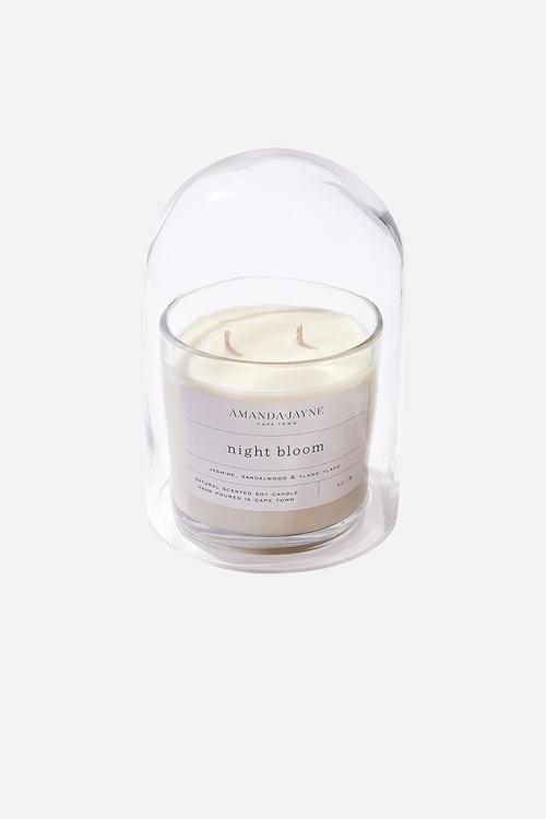 Night Bloom Double Wick Soy Candle - natural