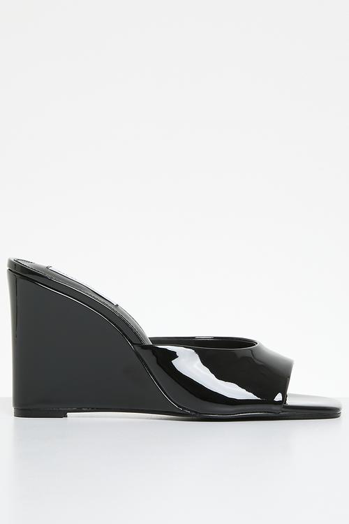 Evoke-r wedge mule - black