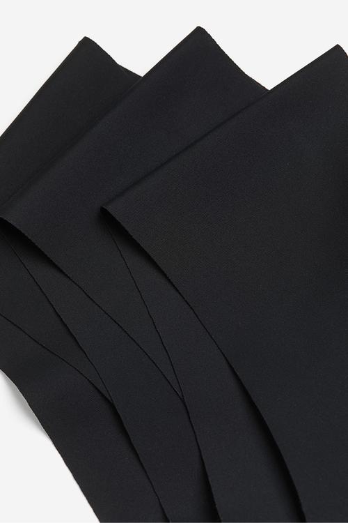 3 Pack invisible hipster briefs - black