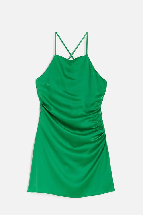Draped dress - green
