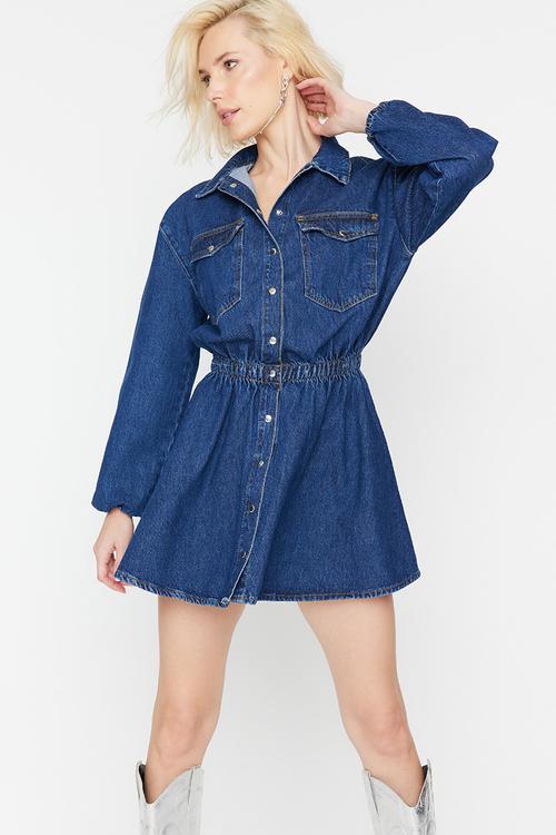 Elegant Dress - Navy Blue