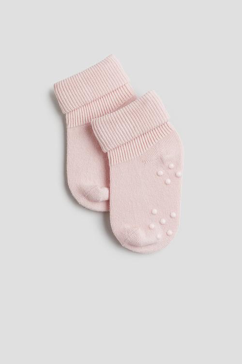 3-Pack anti-slip-socks - pink & white
