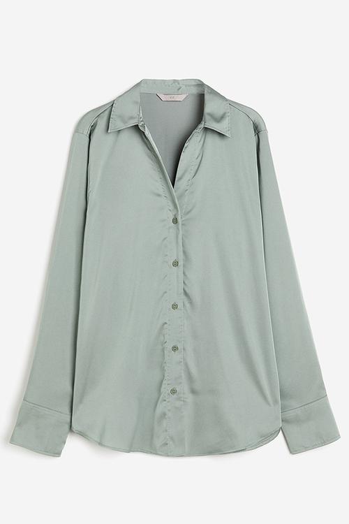 V-neck blouse - green