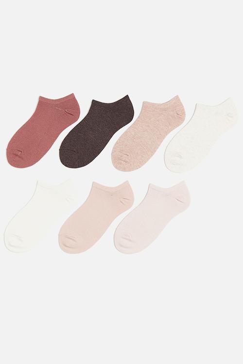 7-pack trainer socks - Powder pink Dark pink