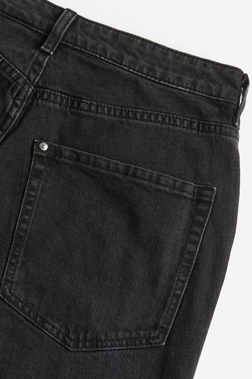 Curvy fit bootcut high jeans - black