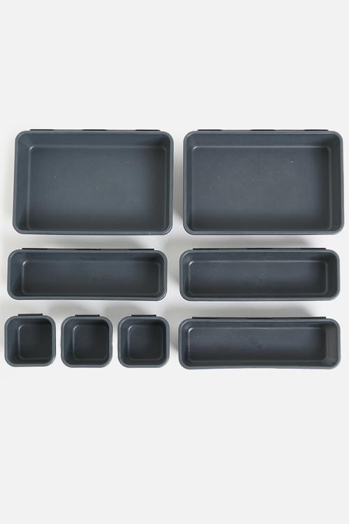 Tray storage boxes - blue