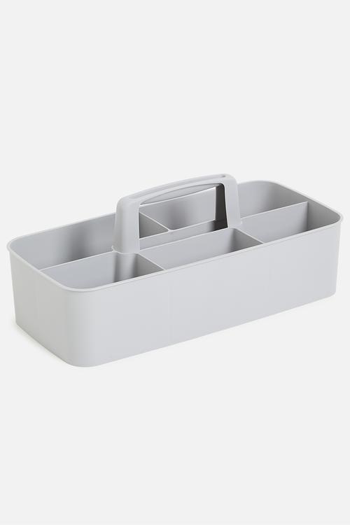 Stackable compartment box - grey