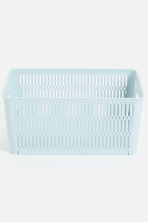Meshy storage basket set of 2 - blue