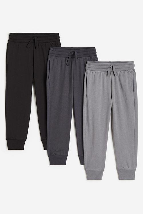 3-pack joggers - grey & black