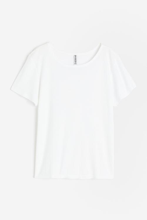 Ribbed t-shirt - white