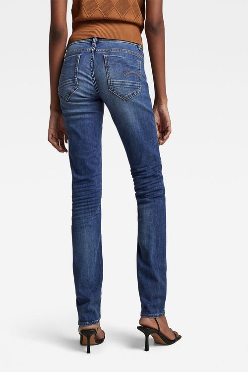 Midge Mid Straight Jeans Wmn - Medium Indigo Aged