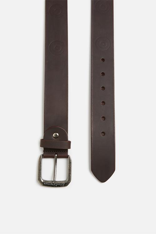 Target emboss leather - brown