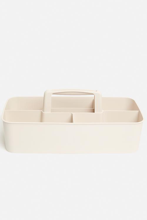 Stackable compartment box - white