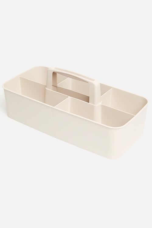 Stackable compartment box - white
