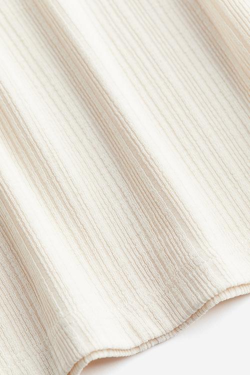 Ribbed top - white