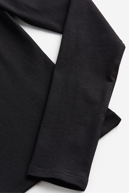 Long-sleeved top - black